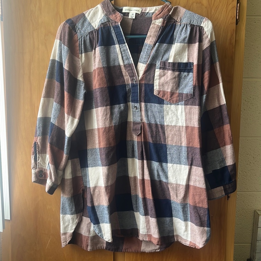 Plaid Pullover Top